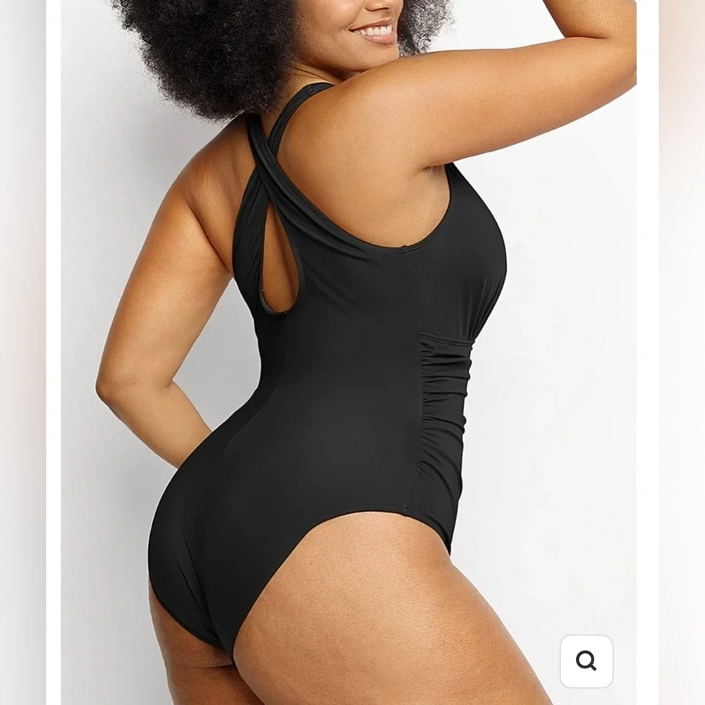 SHAPELLX Smart Sculpt Plunge Cutout Swimsuit- NWT - Picture 5 of 9